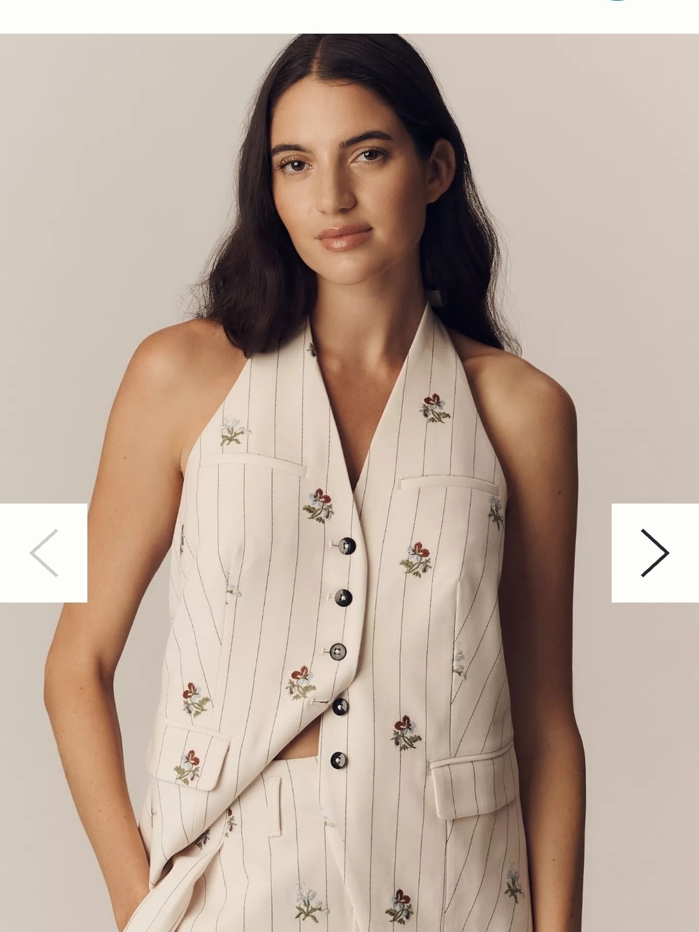 NWT Anthropologie Maeve Longline Halter Vest (M)